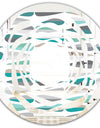 Retro Abstract Drops III - Modern Round or Oval Wall Mirror - Whirl