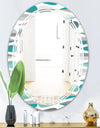 Retro Abstract Drops III - Modern Round or Oval Wall Mirror - Triple C