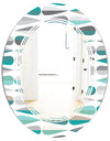 Retro Abstract Drops III - Modern Round or Oval Wall Mirror - Triple C