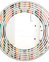 Retro Abstract Drops IX - Modern Round or Oval Wall Mirror - Wave