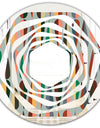 Retro Abstract Drops IX - Modern Round or Oval Wall Mirror - Whirl