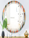 Retro Abstract Drops IX - Modern Round or Oval Wall Mirror - Triple C