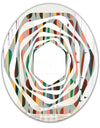 Retro Abstract Drops IX - Modern Round or Oval Wall Mirror - Whirl