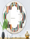 Retro Abstract Drops IX - Modern Round or Oval Wall Mirror - Quatrefoil