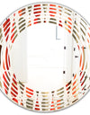 Retro Abstract Drops IV - Modern Round or Oval Wall Mirror - Wave