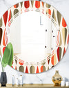 Retro Abstract Drops IV - Modern Round or Oval Wall Mirror - Triple C