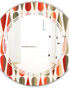 Retro Abstract Drops IV - Modern Round or Oval Wall Mirror - Triple C