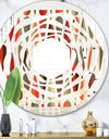 Retro Abstract Drops IV - Modern Round or Oval Wall Mirror - Whirl