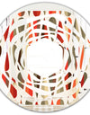 Retro Abstract Drops IV - Modern Round or Oval Wall Mirror - Whirl