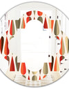 Retro Abstract Drops IV - Modern Round or Oval Wall Mirror - Quatrefoil