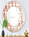 Retro Abstract Drops IV - Modern Round or Oval Wall Mirror - Wave