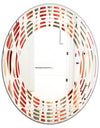 Retro Abstract Drops IV - Modern Round or Oval Wall Mirror - Wave