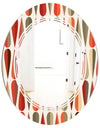 Retro Abstract Drops IV - Modern Round or Oval Wall Mirror - Triple C