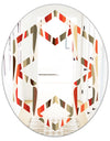 Retro Abstract Drops IV - Modern Round or Oval Wall Mirror - Hexagon Star