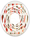 Retro Abstract Drops IV - Modern Round or Oval Wall Mirror - Whirl