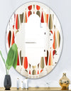 Retro Abstract Drops IV - Modern Round or Oval Wall Mirror - Quatrefoil