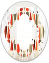 Retro Abstract Drops IV - Modern Round or Oval Wall Mirror - Quatrefoil