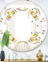 Circular Golden Pattern I - Modern Round or Oval Wall Mirror - Space