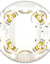 Circular Golden Pattern I - Modern Round or Oval Wall Mirror - Space