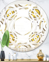 Circular Golden Pattern I - Modern Round or Oval Wall Mirror - Whirl