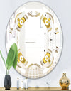 Circular Golden Pattern I - Modern Round or Oval Wall Mirror - Space