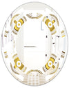 Circular Golden Pattern I - Modern Round or Oval Wall Mirror - Space