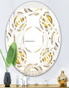 Circular Golden Pattern I - Modern Round or Oval Wall Mirror - Whirl