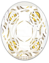 Circular Golden Pattern I - Modern Round or Oval Wall Mirror - Whirl