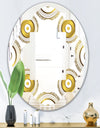 Circular Golden Pattern I - Modern Round or Oval Wall Mirror - Quatrefoil