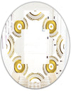 Circular Golden Pattern I - Modern Round or Oval Wall Mirror - Quatrefoil