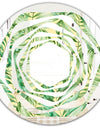 Tropical Retro Foliage - Modern Round or Oval Wall Mirror - Whirl
