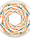 Retro Floral Pattern IV - Modern Round or Oval Wall Mirror - Whirl