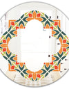 Retro Floral Pattern IV - Modern Round or Oval Wall Mirror - Quatrefoil