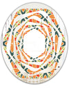 Retro Floral Pattern IV - Modern Round or Oval Wall Mirror - Whirl