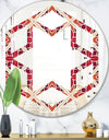 Retro Floral Pattern VI - Modern Round or Oval Wall Mirror - Hexagon Star
