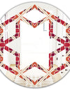 Retro Floral Pattern VI - Modern Round or Oval Wall Mirror - Hexagon Star