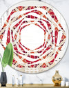 Retro Floral Pattern VI - Modern Round or Oval Wall Mirror - Whirl