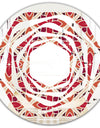 Retro Floral Pattern VI - Modern Round or Oval Wall Mirror - Whirl