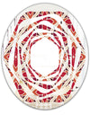 Retro Floral Pattern VI - Modern Round or Oval Wall Mirror - Whirl
