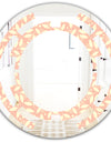 Retro Floral Pattern V - Modern Round or Oval Wall Mirror - Space
