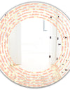 Retro Floral Pattern V - Modern Round or Oval Wall Mirror - Wave