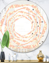 Retro Floral Pattern V - Modern Round or Oval Wall Mirror - Whirl