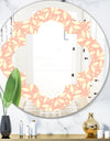Retro Floral Pattern V - Modern Round or Oval Wall Mirror - Quatrefoil