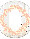 Retro Floral Pattern V - Modern Round or Oval Wall Mirror - Quatrefoil