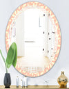 Retro Floral Pattern V - Modern Round or Oval Wall Mirror - Triple C