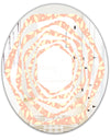 Retro Floral Pattern V - Modern Round or Oval Wall Mirror - Whirl