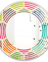 Retro Hexagon Pattern I - Modern Round or Oval Wall Mirror - Wave