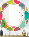 Retro Hexagon Pattern I - Modern Round or Oval Wall Mirror - Triple C