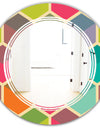 Retro Hexagon Pattern I - Modern Round or Oval Wall Mirror - Triple C