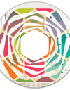 Retro Hexagon Pattern I - Modern Round or Oval Wall Mirror - Whirl
